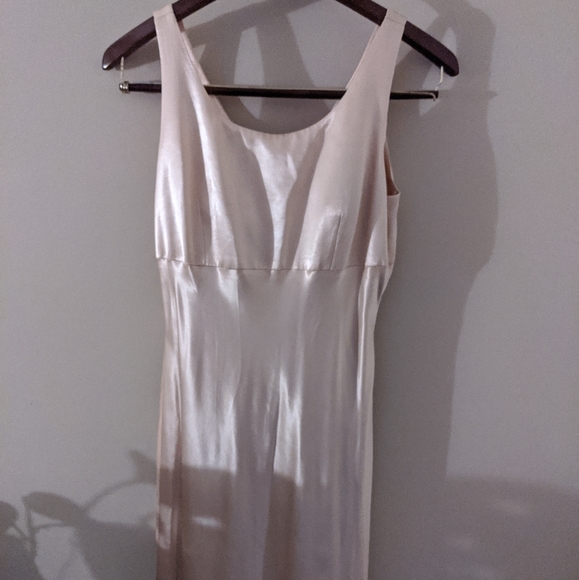 90s Bias Cut Satin Evening Dress - Picture 3 of 4